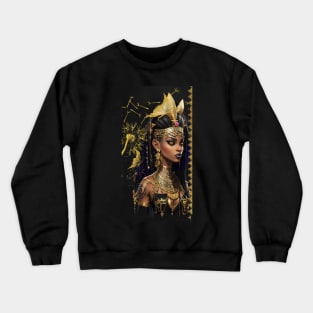 Golden Queen Nefertiti Crewneck Sweatshirt